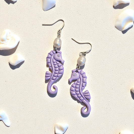 Shimmery Lavender Sea Horses