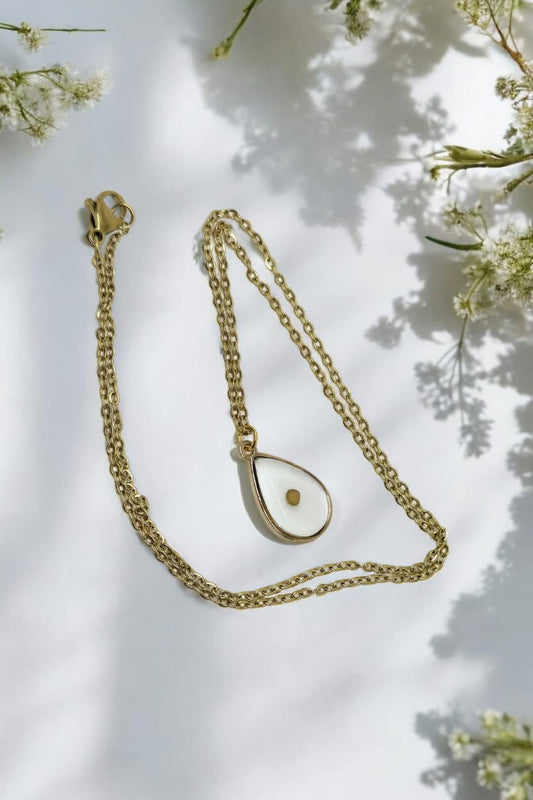 Gold mustard seed necklace