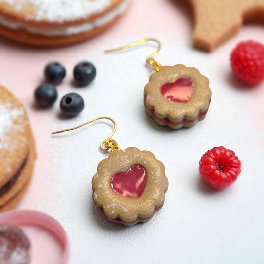 Cherry Heart Pastry Dangles